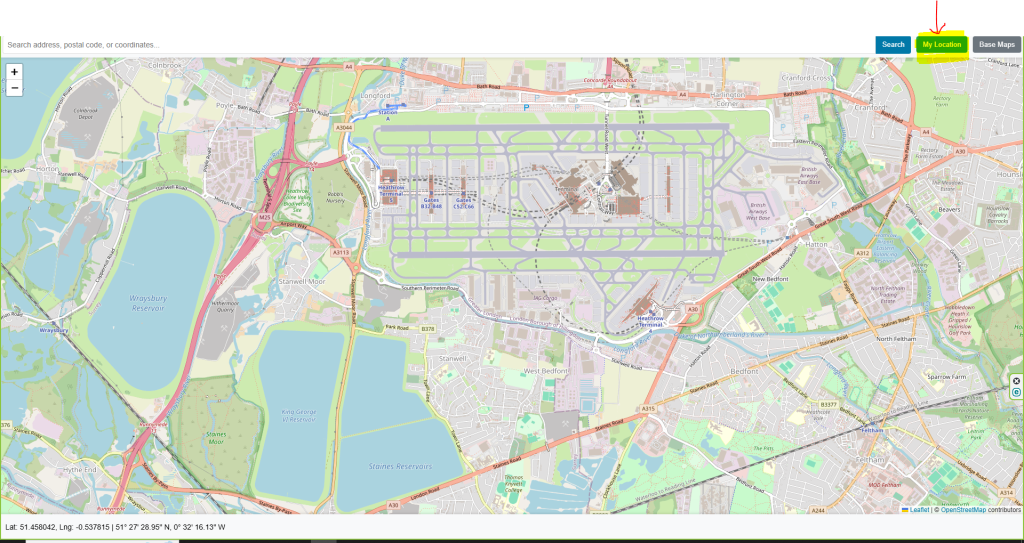 Draw circle around a point on map with radius