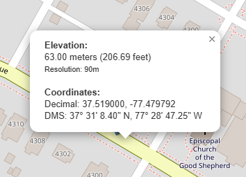 Draw circle around a point on map with radius