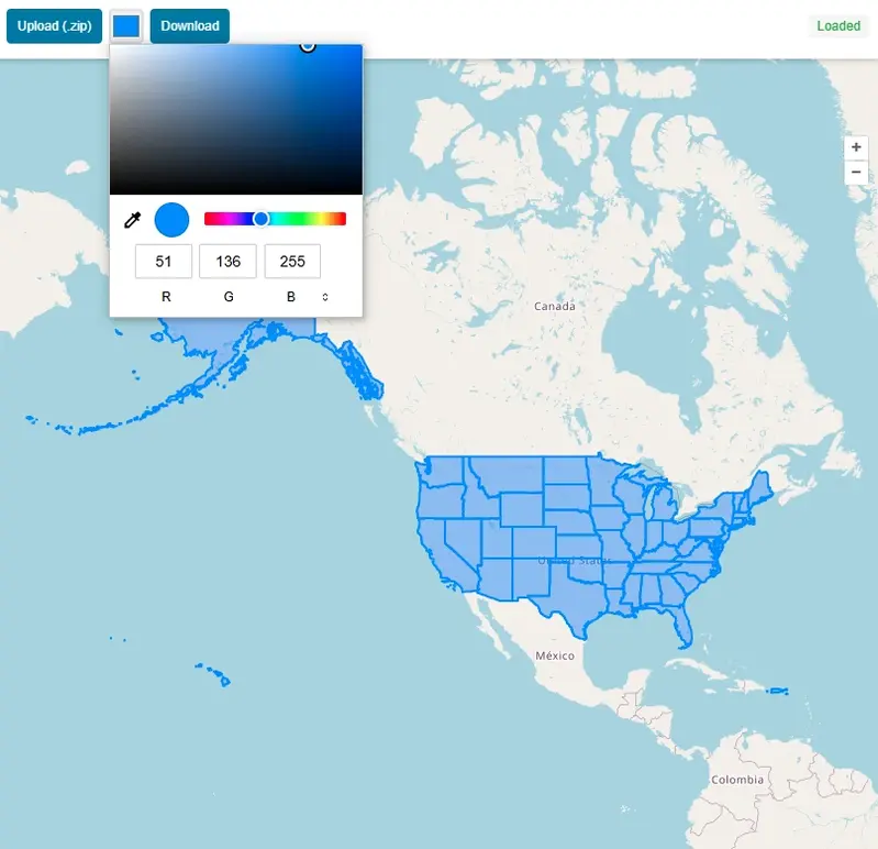 shp file viewer online free web map tool. Drag and drop shapefile file in .zip format GIS data online on map