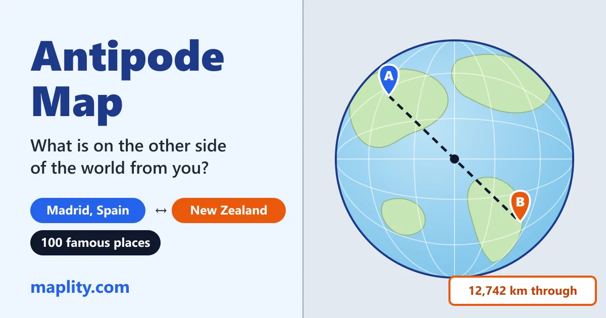 Antipode Map screenshot