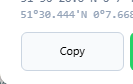 Copy the coordinates with one click