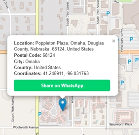 postal code finder on map