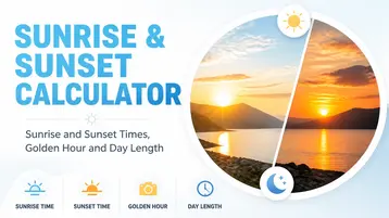 Sunrise and Sunset Calculator screenshot